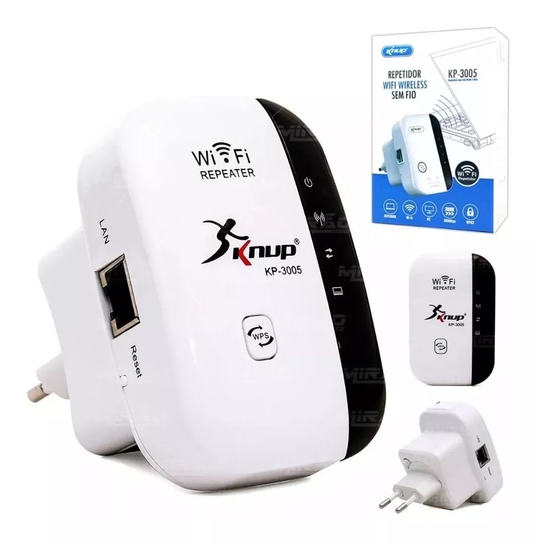 Clique Aqui para Comprar Repetidor de Sinal Wifi Wireless Knup